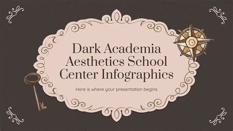 Dark Academia Aesthetics School Center Infographics