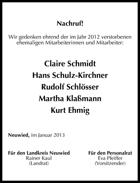 Traueranzeigen Von Landkreis Neuwied Gedenkt An Rz Trauer De