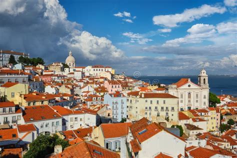 View Of Lisbon From Miradouro De Santa Luzia Viewpoint Lisbon