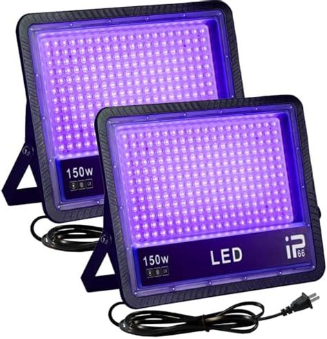 OUSIDE 2 Pack 150W LED Black Light UV Black Lights For Glow Party