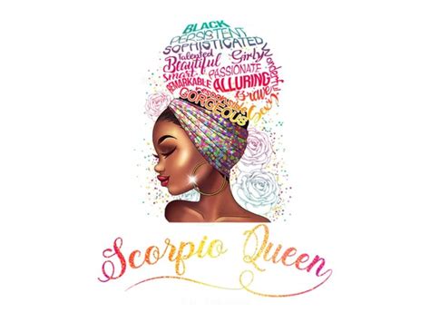 Scorpio Queen Black Queen Art Scorpio Queen PNG SVG Etsy