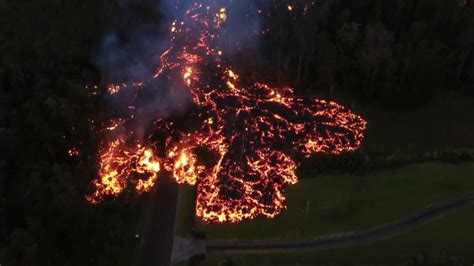 Drone captures destruction of Kilauea lava flow Video - ABC News