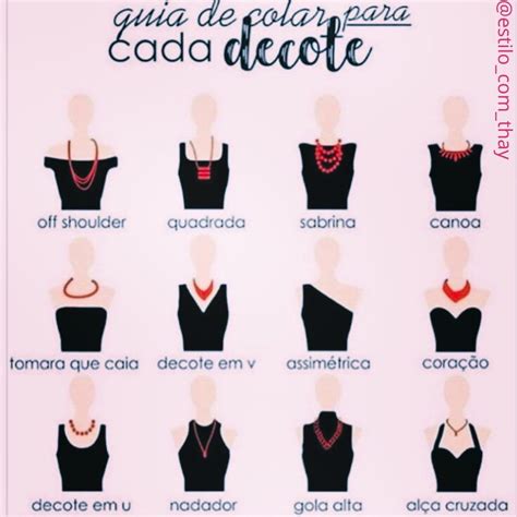 Tipo De Decote E Colar - Guia de colar para cada decote.Se liga na dica ! | Fashion jewerly ...