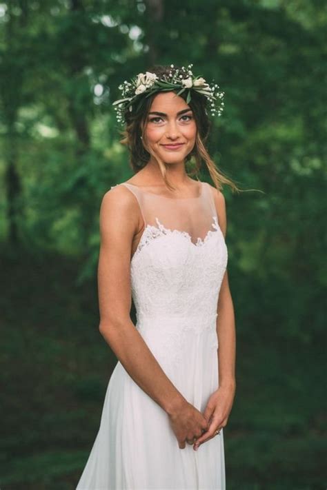 Flower Crown Wedding Dress