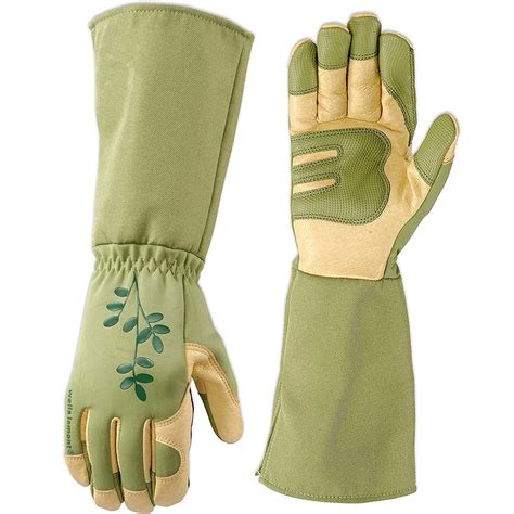 Thorn Proof Long Cuff Green Synthetic Leather Gardening Protect Hands