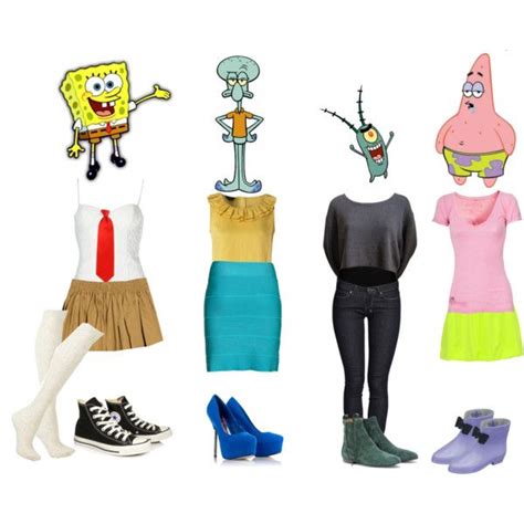 Spongebob Squarepant S Character Outfits By Arianagrandeanon127 On Polyvore Featuring Art