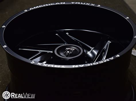 RealView Of American Truxx Spiral AT1906 Matte Black W Milled Spokes