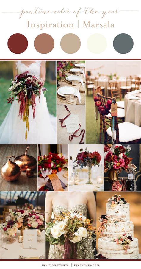 Pantone S Color Of The Year 2015 Marsala Inspiration Marsala Wedding