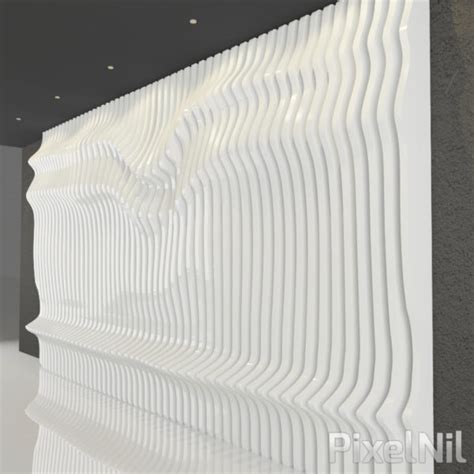 Wavy Wall Panels 08 P3d 11- PixelNil-3Dmodels