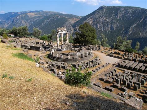 The Archaeological Site Of Delphi In Greece