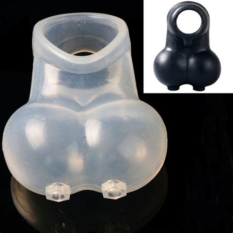 Silicone Scrotum Delay Ring For Male Sling Sheath Time Delay Ball Bag