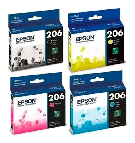 Cartuchos Epson Original T206 Negro Colores Kit 206 Xp2101 SINOPSYSSHOP