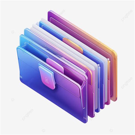 Folder Isometric Color Isometric Folder Data Png Transparent Image