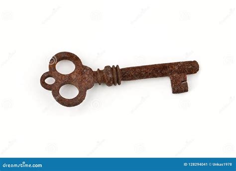 Vintage Rusty Key Stock Image Image Of Isolated Security 128294041