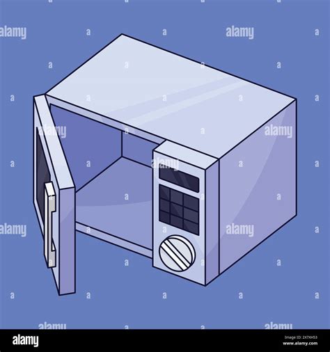 Microwave Oven Vector Icon Microwave Oven Icon Illustration Kitchen