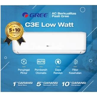 Jual Gree GWC 07C3E AC Split 3 4 PK Deluxe Low Watt Eco Friendly