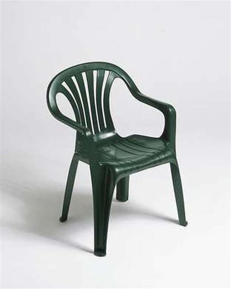 Silla Verde Con Brazos Respaldo Bajo De Garden Life — Bricowork