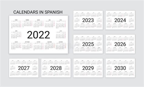 Calendario Espa Ol A Os