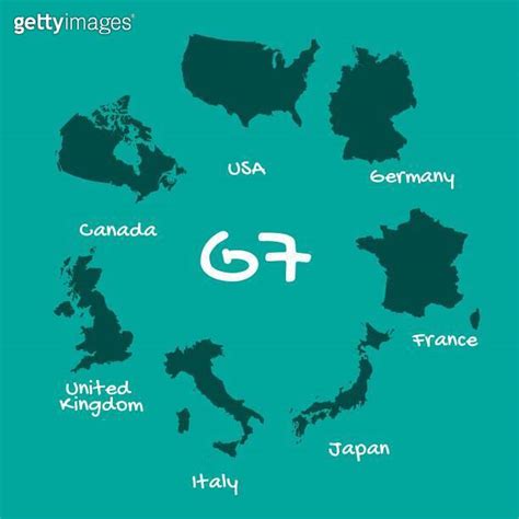 Vector Silhouette Maps Of The G Countries