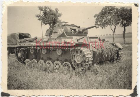 Foto Wehrmacht Gebirgsj Ger Reg Frankreich Panzer Iii Front