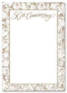 Free Printable 50th Wedding Anniversary Invitation Templates