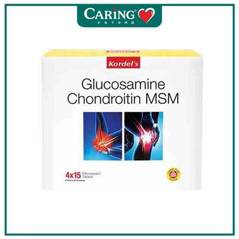 KORDEL S GLUCOSAMINE CHONDROITIN MSM EFFERVESCENT 4X15S Lazada