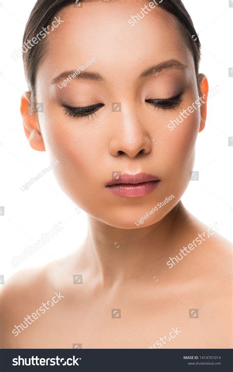 Attractive Naked Asian Woman Clean Face Stock Photo Shutterstock