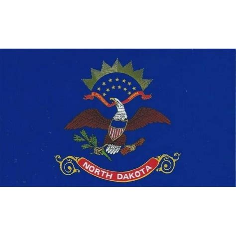 5in X 3in North Dakota State Flag Bumper Sticker Decal Window Stickers