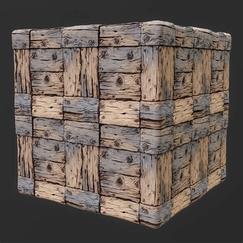 Stylized Wood Seamless Texture Flippednormals