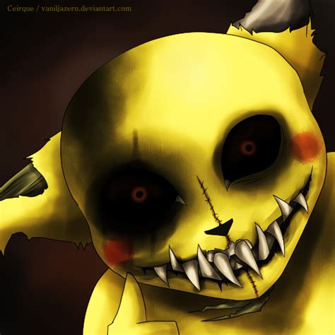 Horror Pikachu Scary Pokemon Creepy Pokemon Pikachu Drawing