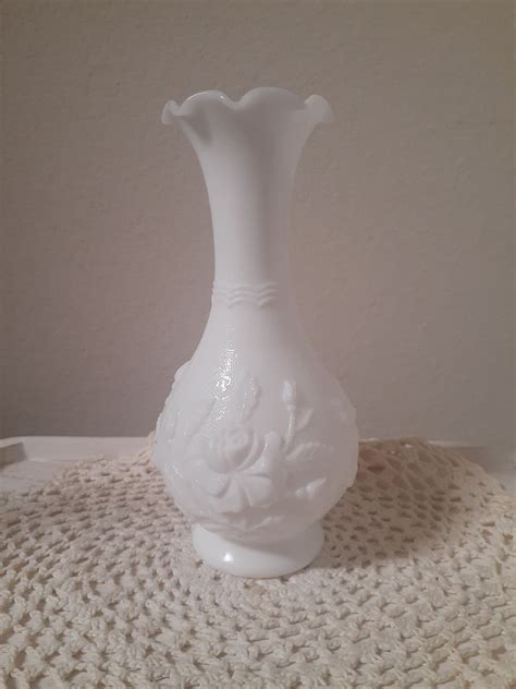 Imperial Glass Milk Glass Bud Vase 1960s Etsy