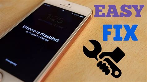 Easy Fix For IPhone Is Disabled Connect To ITunes YouTube