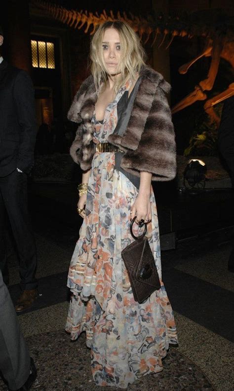 Olsens Anonymous Mary Kate Fur Jacket Print Dress