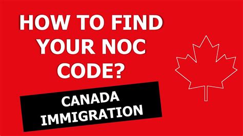 How To Find Noc Code Express Entry Canada Immigration Youtube