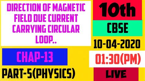 Part 510thmagnetic Field Circular Loop Youtube