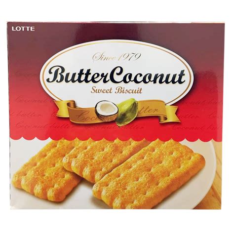 Lotte Butter Coconut Sweet Biscuits 1 Pack 1058 Oz 300g