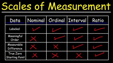 Scale Of Measurement Assessment