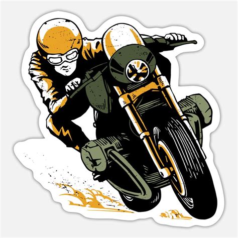 Motorbike Riders Stickers Unique Designs Spreadshirt