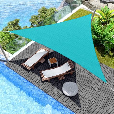 Sun Shade Sails 10 X 10 X 10 Triangle Waterproof UV Block Canopy For