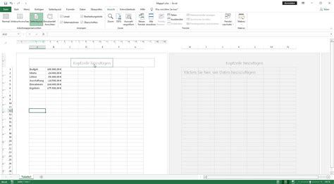 Excel Kopfzeile Fußzeile einfügen oder löschen