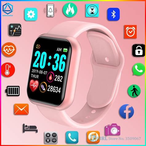 Novo Y D Polegada Do Bluetooth Smartwatch Rel Gio Inteligente