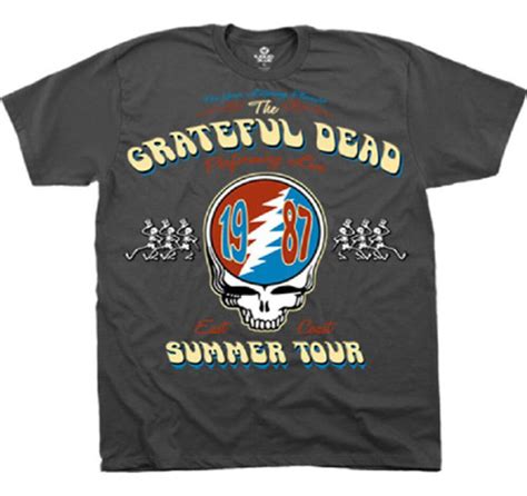 Grateful Dead Summer Tour 1987 Performing Live East Coast T-shirt