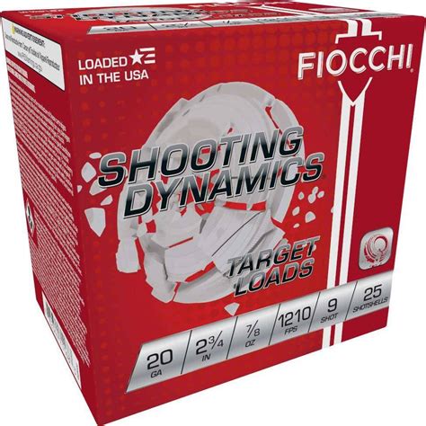 Fiocchi 20SD9 Shooting Dynamics Target Load 20 Gauge 2 75 7 8 Oz 9