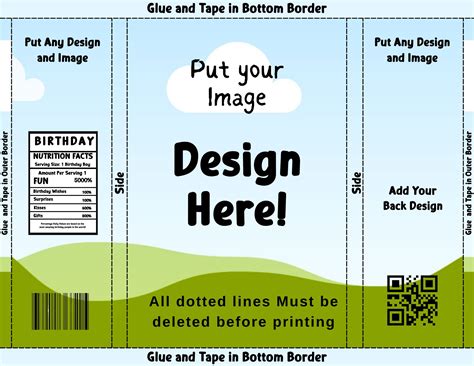 Editable Canva Chip Bag Template Etsy