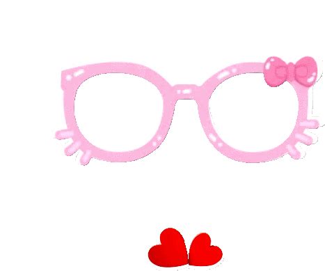 Glasses Hello Kitty Sticker - Glasses Hello Kitty Cute - Discover & Share GIFs