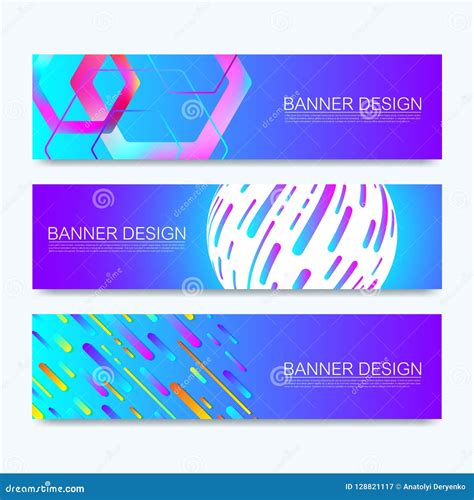 Set Of Vector Web Banners Of Standard Sizes For Sale With A Place For