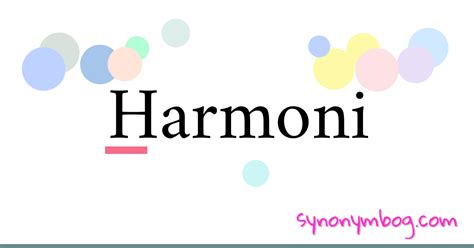 Synonym for Harmoni