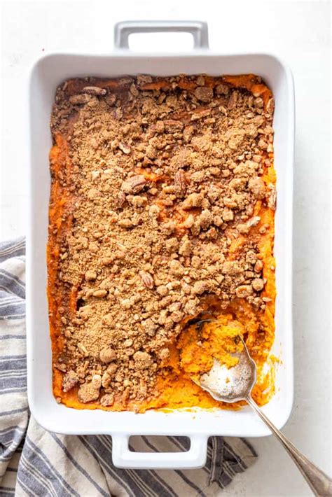 Sweet Potato Casserole With Pecan Streusel Fox And Briar