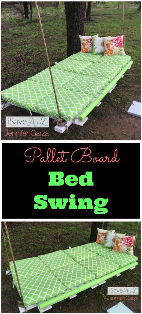 DIY Pallet Board Bed Swing