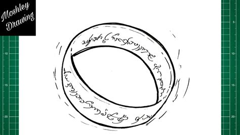 How To Draw The One Ring From Lord Of The Rings Youtube